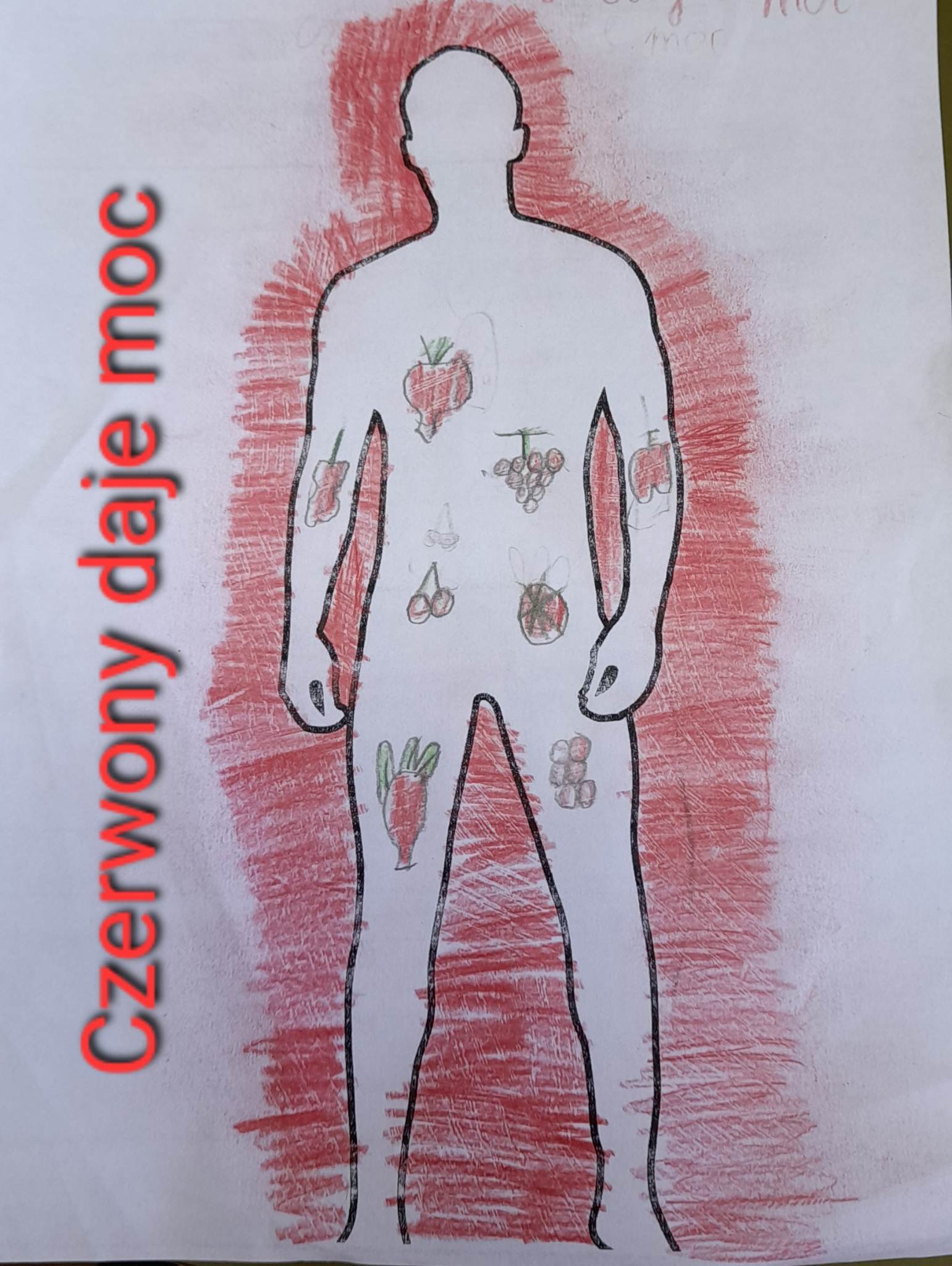 Na zdjęciu znajduje się plakat z postacią człowieka