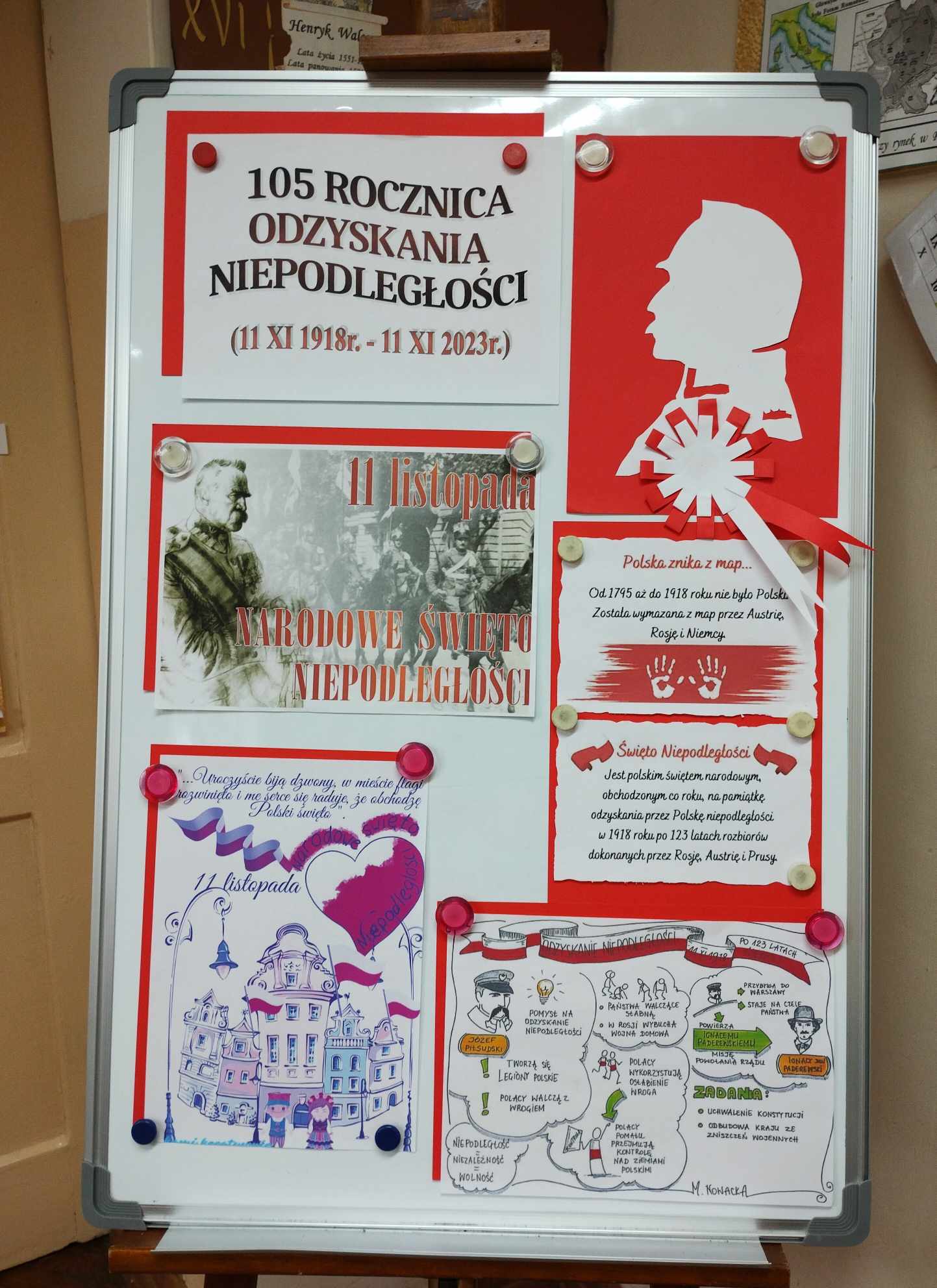 Na środku znajduje sie gazetka