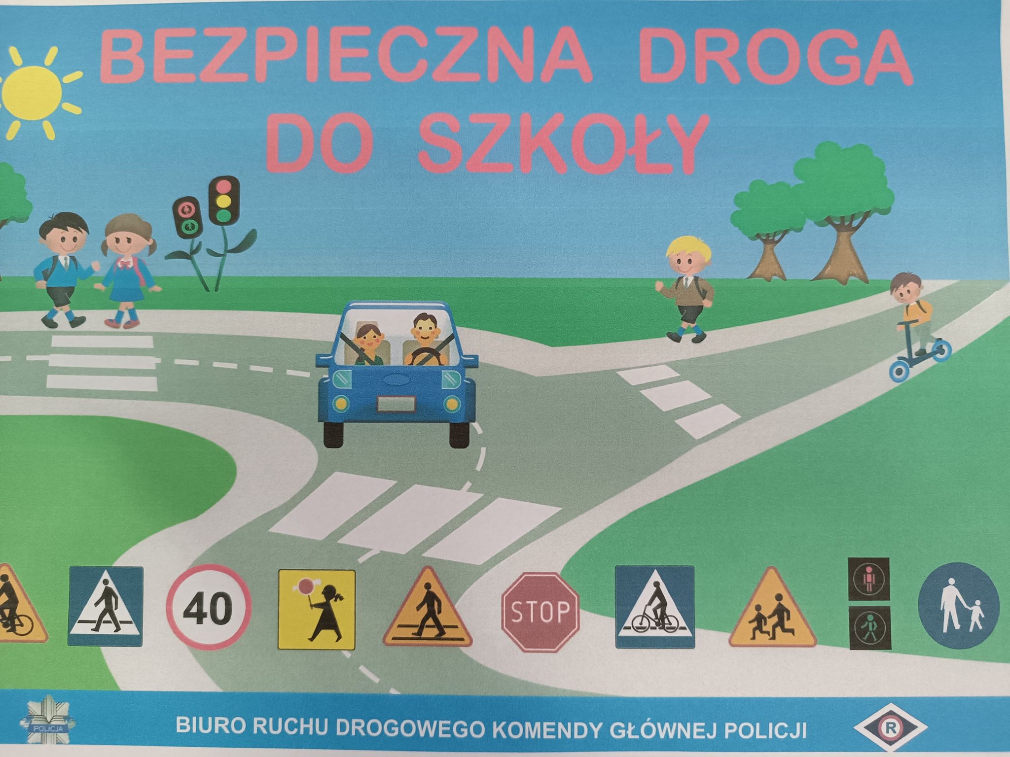 U góry napis , pod spodem rysunek