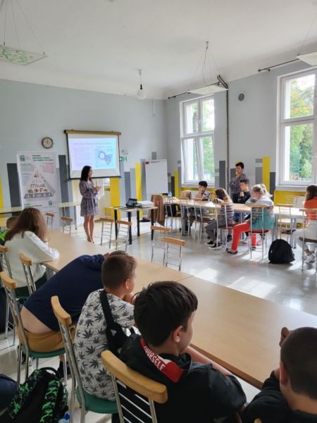 W klasie znajduje się grupa osób 